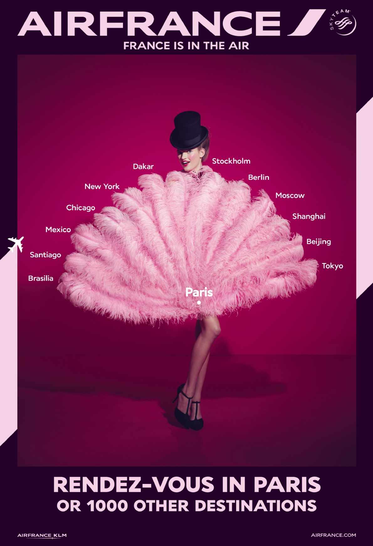 尚略上海廣告設(shè)計(jì)公司分享：法國(guó)航空公司價(jià)格促銷航線篇平面創(chuàng)意廣告設(shè)計(jì)4