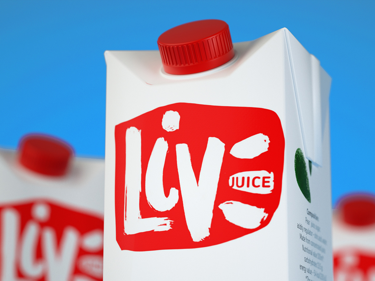 LIVE 100%純天然果汁包裝設計-上海飲料包裝設計公司包裝欣賞1