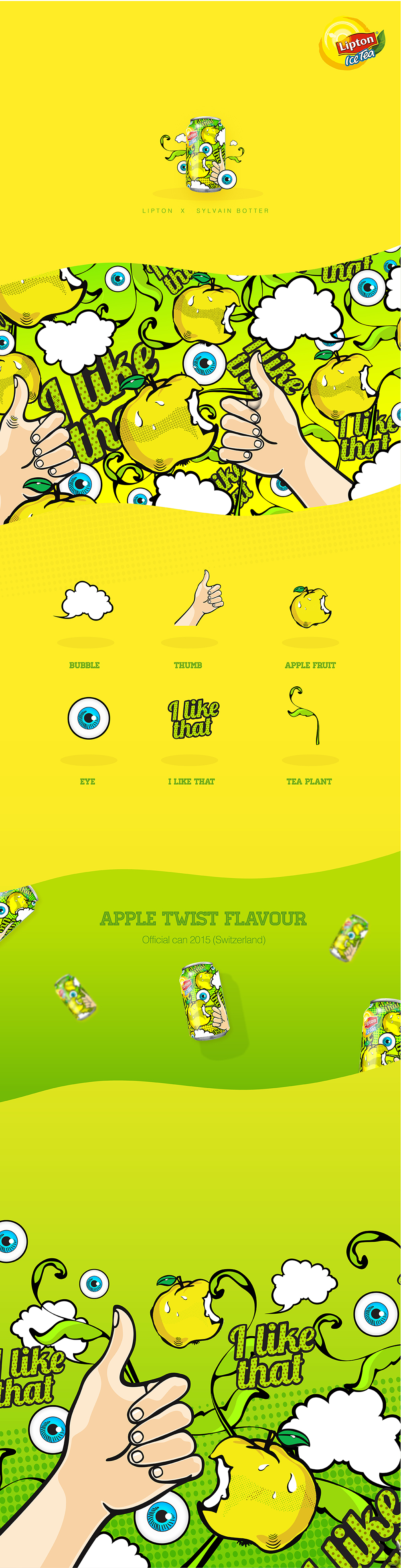 立頓蘋果冰茶易拉罐手繪插畫包裝設(shè)計-上海飲料包裝設(shè)計公司2-設(shè)計流程圖