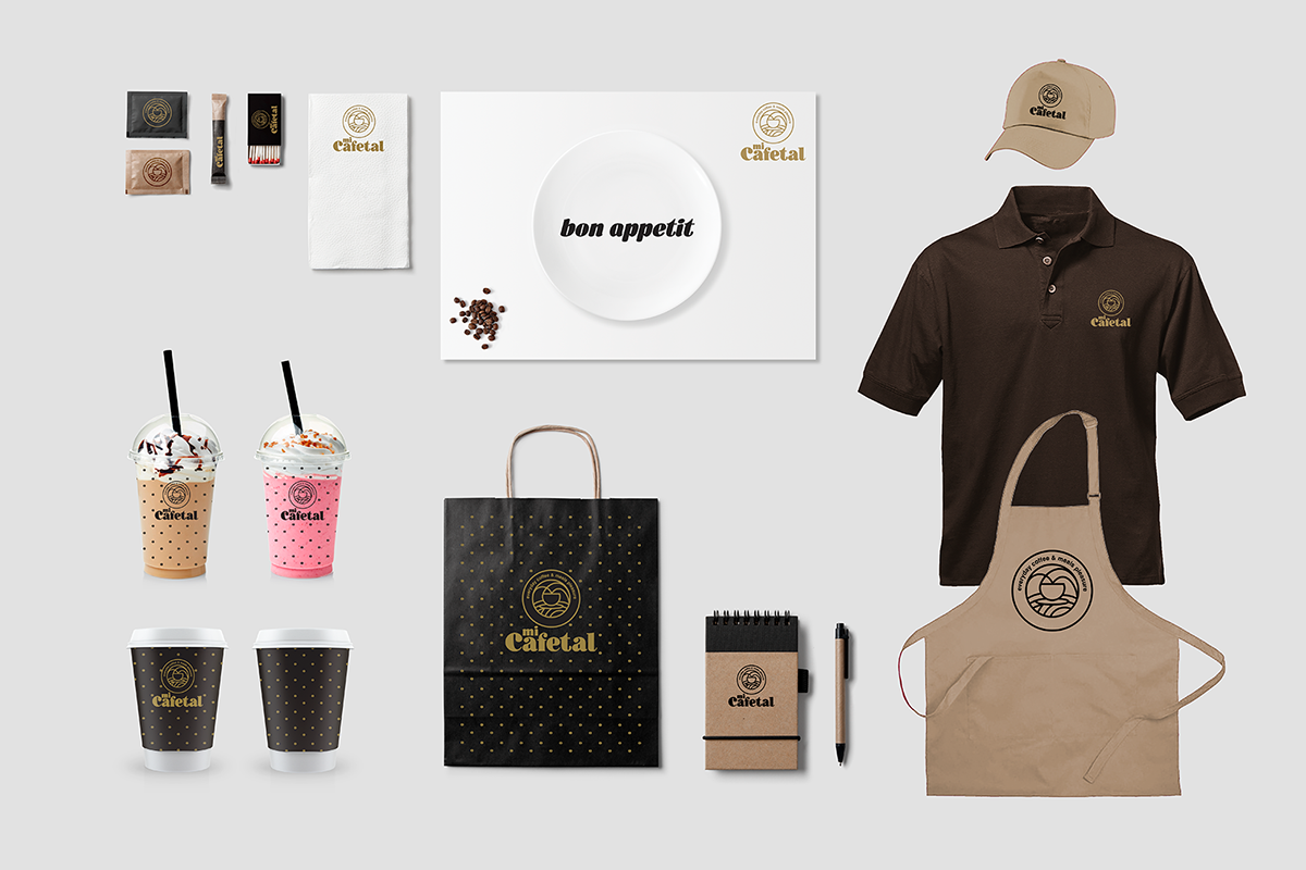 Mi Cafetal 咖啡連鎖店品牌標志設(shè)計VI視覺形象設(shè)計-上海VI設(shè)計公司4