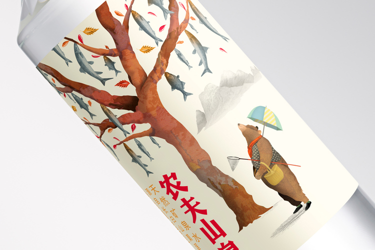 12.農(nóng)夫山泉礦泉水長(zhǎng)白山四季插圖系列包裝設(shè)計(jì)
