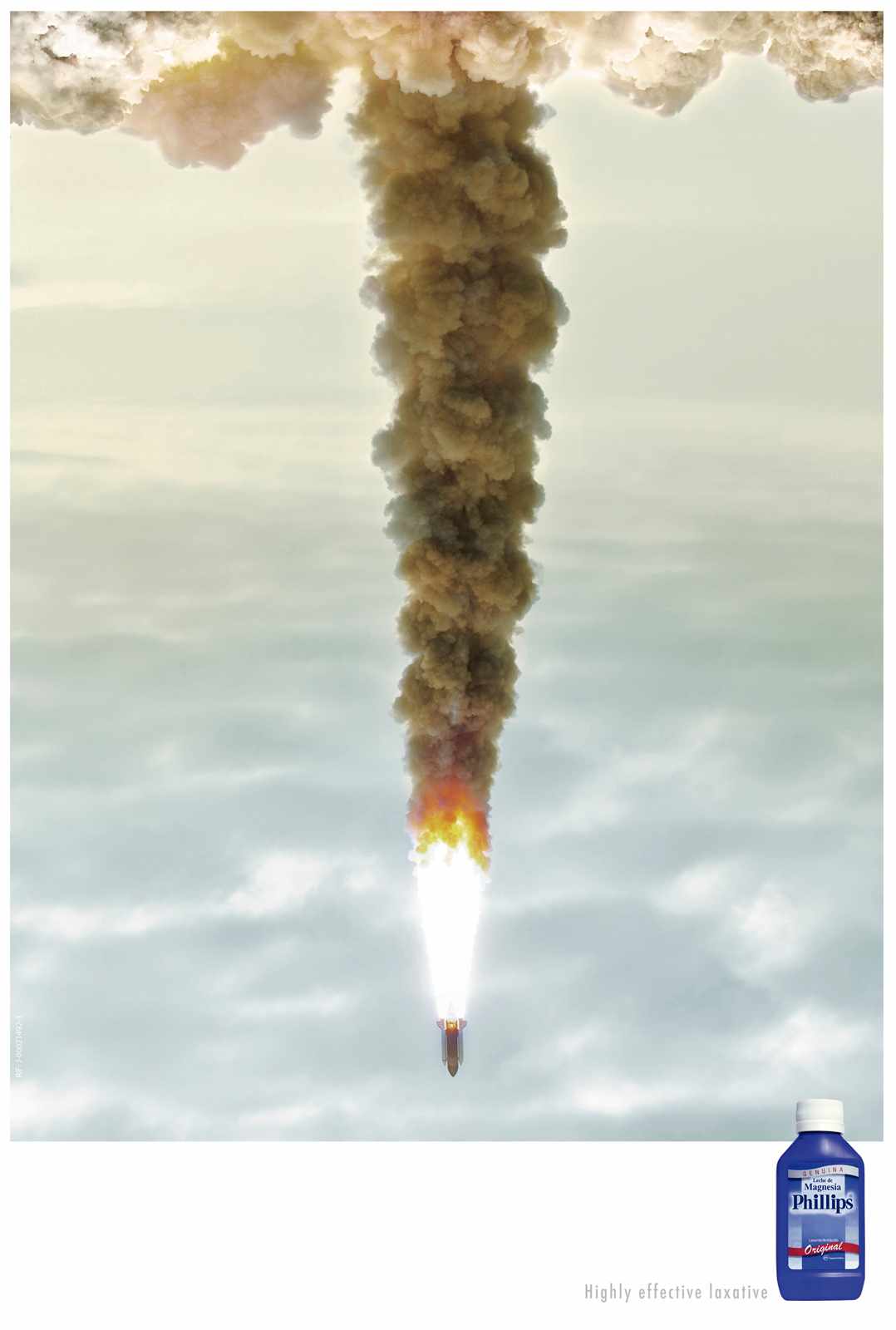 4.拜耳氧化鎂菲利普牛奶緩解便秘平面廣告創(chuàng)意設(shè)計(jì)-火箭發(fā)射篇