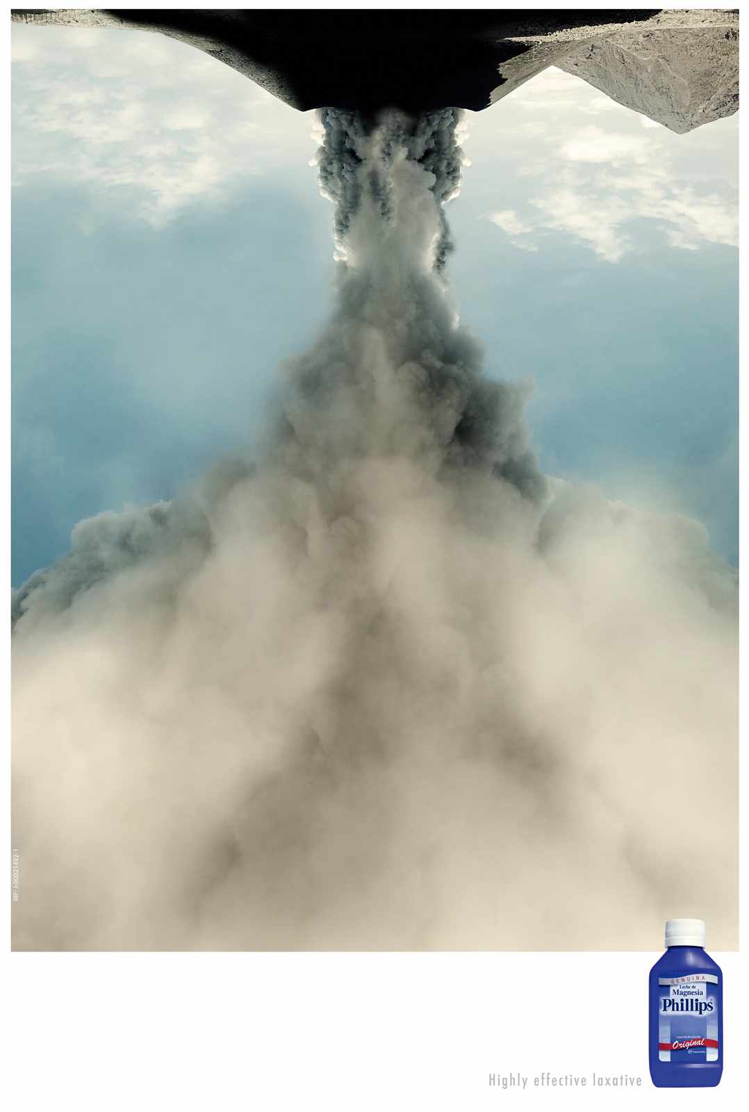 6.拜耳氧化鎂菲利普牛奶緩解便秘平面廣告創(chuàng)意設(shè)計(jì)-火山爆發(fā)篇