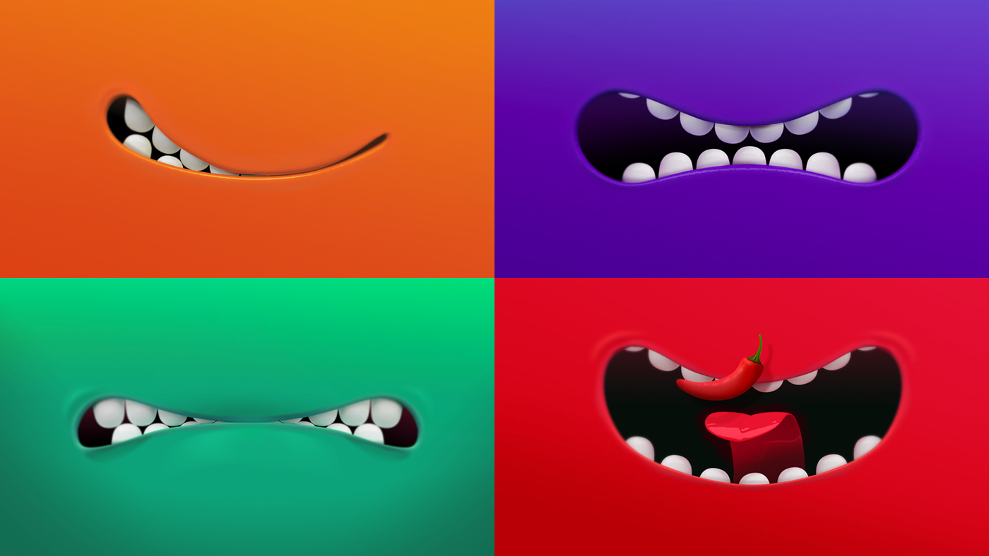 CANDY 糖果口味實驗室牙齒logo設(shè)計--配色設(shè)計