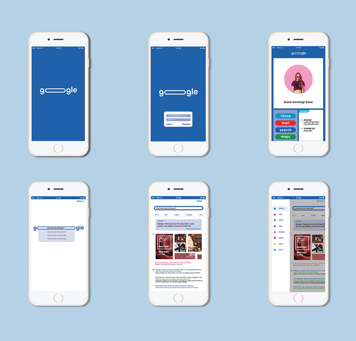 Google谷歌品牌VI形象再設(shè)計5-手機(jī)界面設(shè)計 Google谷歌品牌VI形象再設(shè)計5-手機(jī)界面設(shè)計