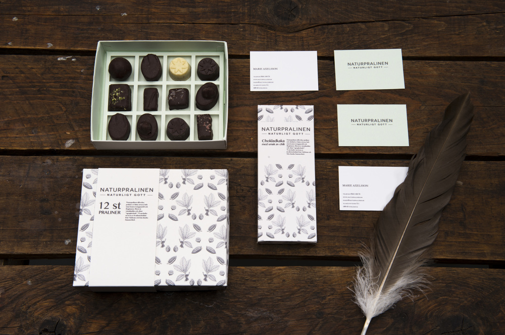 Naturpralinen 手工巧克力糖果手繪包裝設(shè)計(jì)VI設(shè)計(jì)1