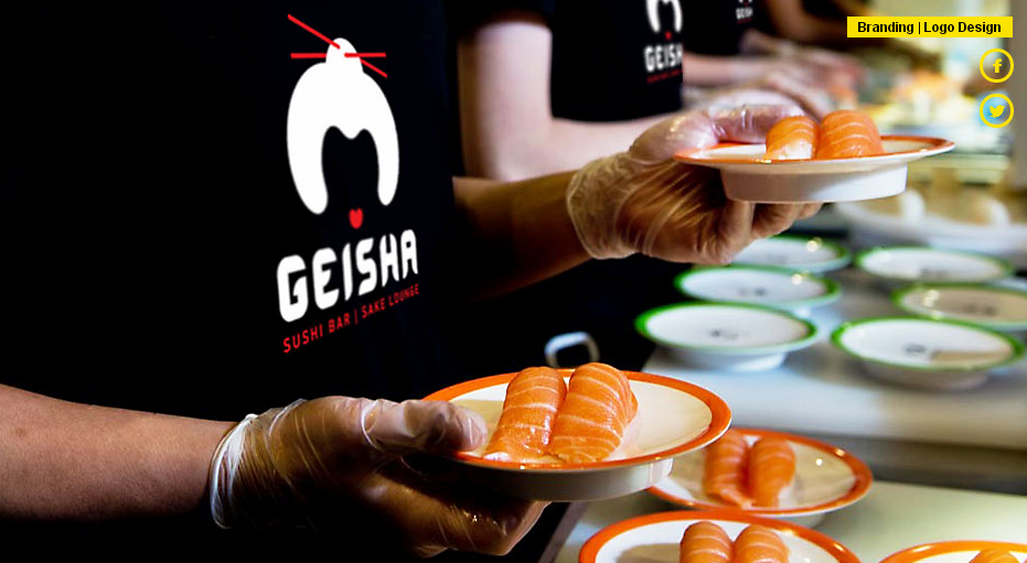 Geisha 藝伎壽司店餐飲logo設計品牌VI設計12