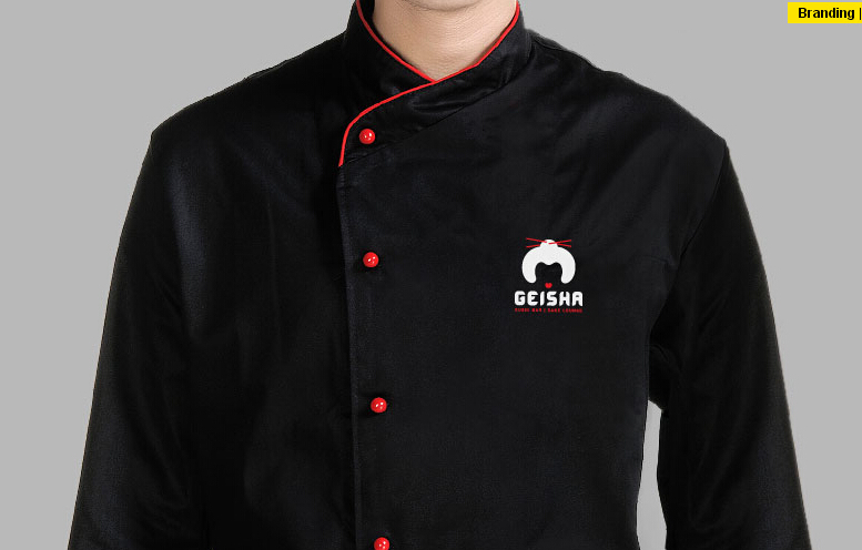 Geisha 藝伎壽司店餐飲l品牌VI設計-服務員服飾設計11