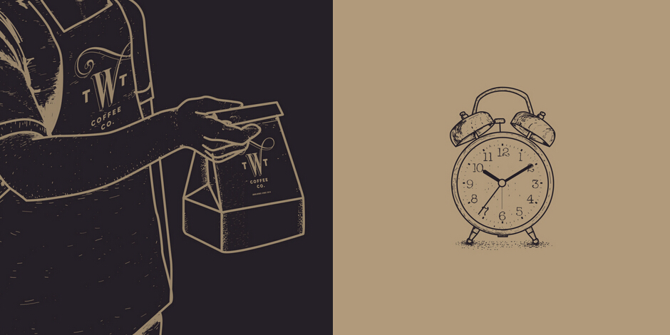 巴西Willow Tree 咖啡公司咖啡店連鎖店品牌VI形象設(shè)計(jì)7-人物插圖設(shè)計(jì)