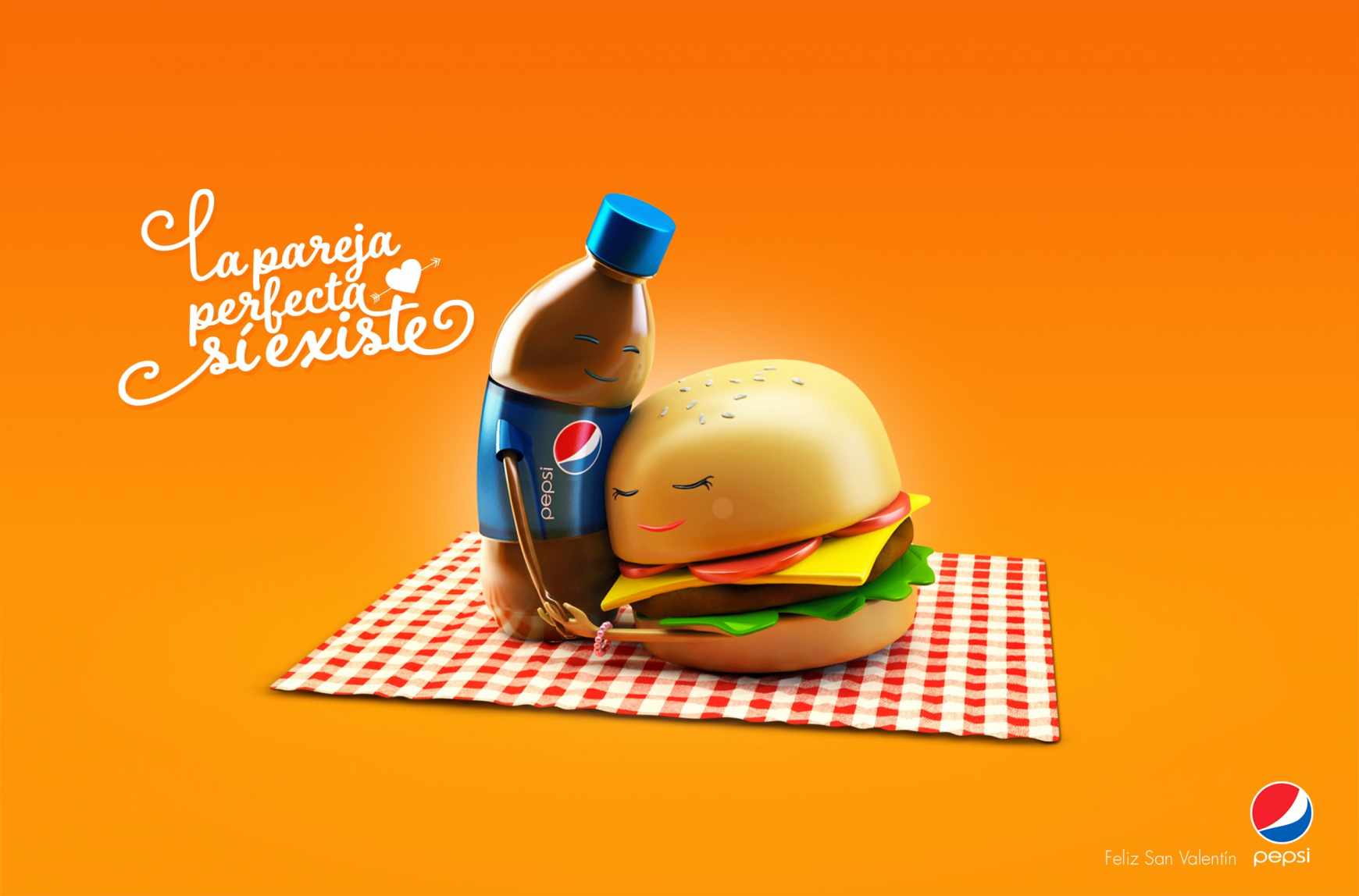 Peps百事可樂漢堡夫妻篇平面創(chuàng)意廣告--上海廣告設(shè)計公司廣告欣賞2