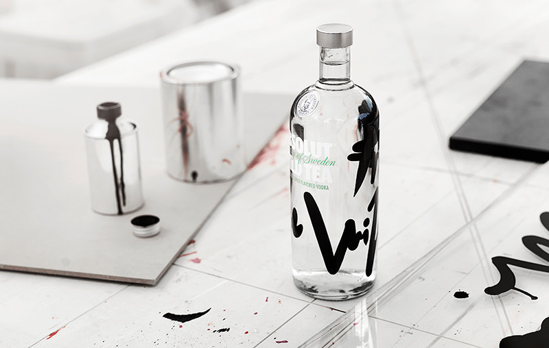 絕對伏特加酒手繪涂鴉風(fēng)格包裝設(shè)計4