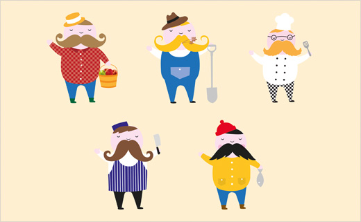 俄羅斯sami-s-usami水果蔬菜果泥嬰兒食品包裝人物插畫(huà)設(shè)計(jì)9