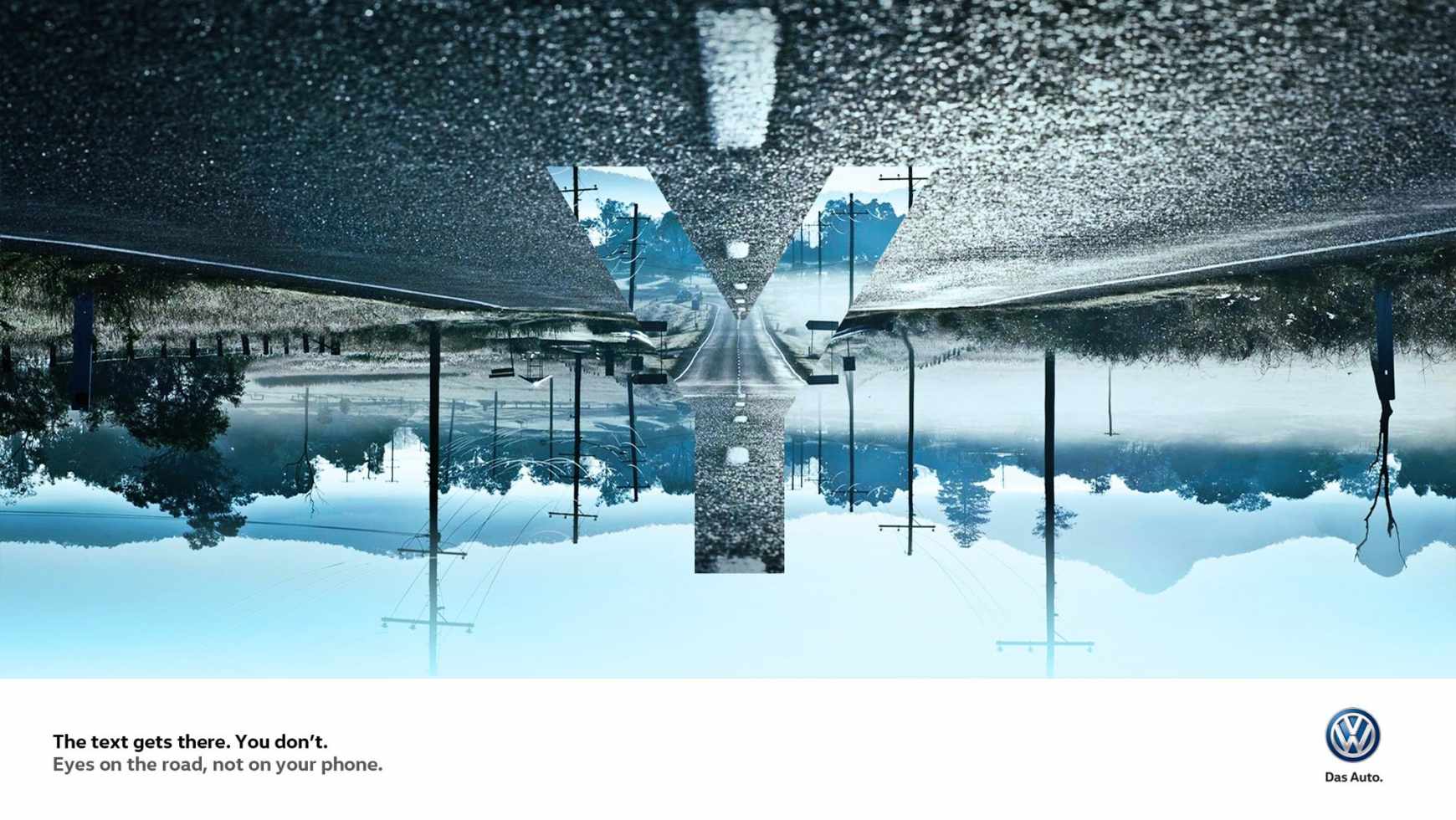 上海廣告設(shè)計公司尚略分享：大眾汽車字母篇公益平面創(chuàng)意廣告設(shè)計-字母V