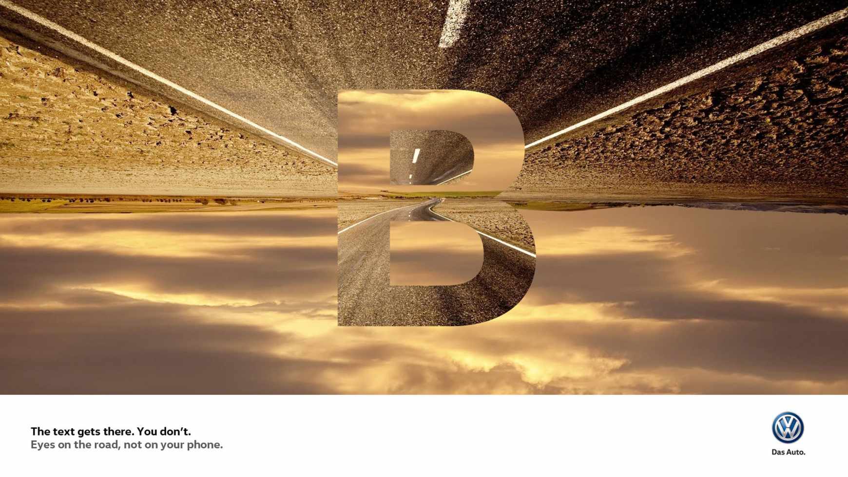 上海廣告設(shè)計公司尚略分享：大眾汽車字母篇公益平面創(chuàng)意廣告設(shè)計-字母B