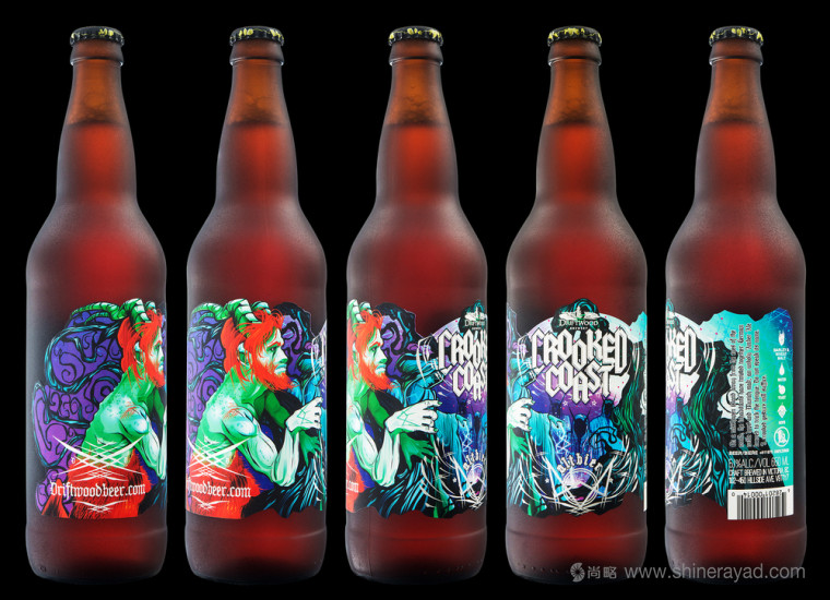 尚略上海包裝設(shè)計(jì)公司分享：Crooked 啤酒科幻插畫版包裝設(shè)計(jì)3