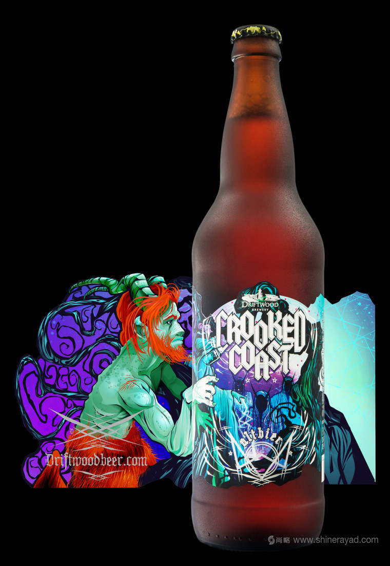 尚略上海包裝設(shè)計(jì)公司分享：Crooked 啤酒科幻插畫版包裝設(shè)計(jì)4