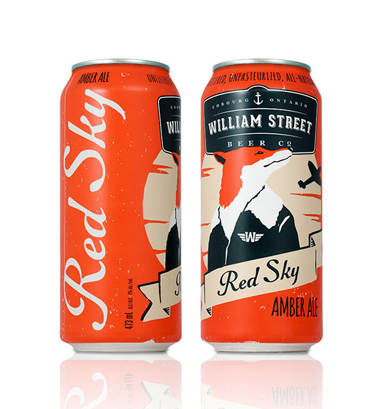 加拿大 William Stree 啤酒海洋人物易拉罐包裝設(shè)計(jì)-上海包裝設(shè)計(jì)公司酒包裝設(shè)計(jì)欣賞2-狐貍插畫(huà)