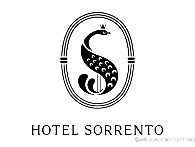 Sorrento 酒店品牌孔雀標(biāo)志設(shè)計-上海LOGO設(shè)計公司設(shè)計欣賞4 Sorrento 酒店品牌孔雀標(biāo)志設(shè)計-上海LOGO設(shè)計公司設(shè)計欣賞4