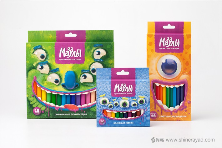 Mazzly彩色鉛筆水彩畫筆兒童文具卡通風(fēng)包裝設(shè)計1