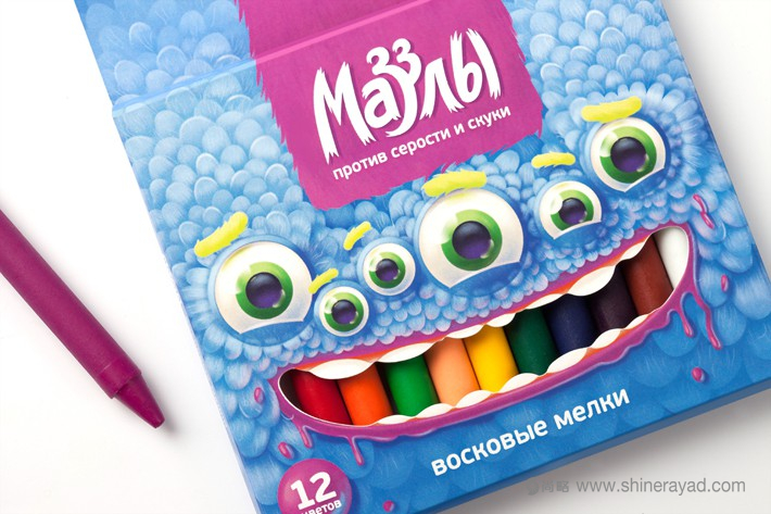 Mazzly彩色鉛筆水彩畫筆兒童文具卡通風(fēng)包裝設(shè)計4