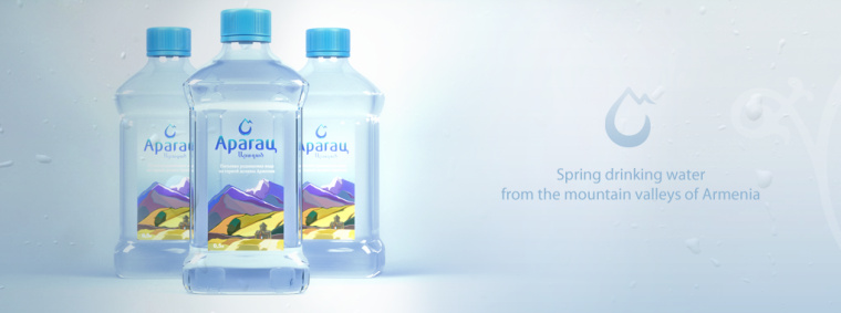 插畫(huà)風(fēng)格亞美尼亞Агарац 山谷天然礦泉水包裝設(shè)計(jì)欣賞3