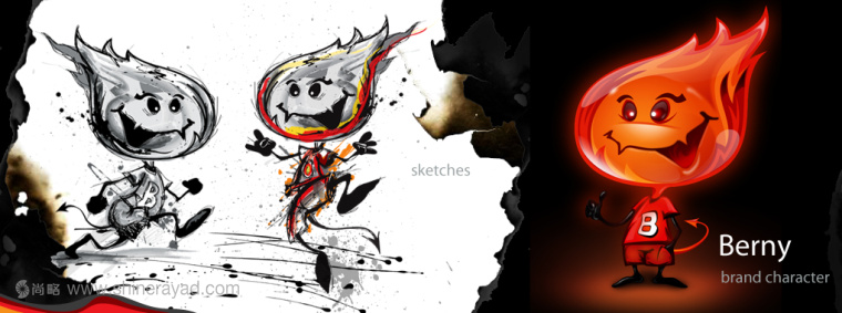 極限運(yùn)動裝備生產(chǎn)商品牌MASCOT卡通形象小火人吉祥物設(shè)計1