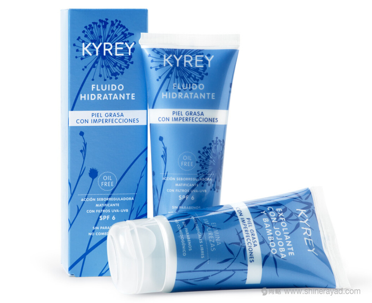 上海化妝品包裝設(shè)計公司-干凈高端的單色化妝品KYREY品牌包裝設(shè)計欣賞1