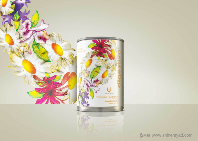 水彩花卉插畫風格花草茶葉鋁罐花茶包裝設計-上海包裝設計公司國外包裝欣賞3
