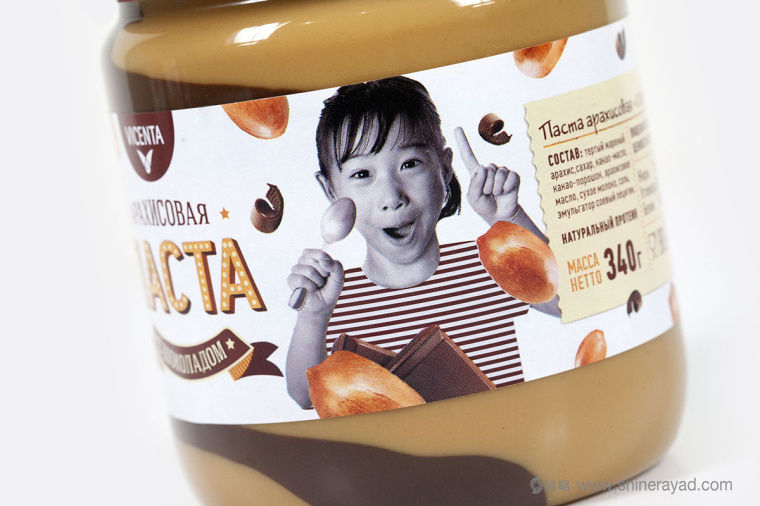 俄羅斯VICENTA兒童風(fēng)格花生醬包裝設(shè)計2