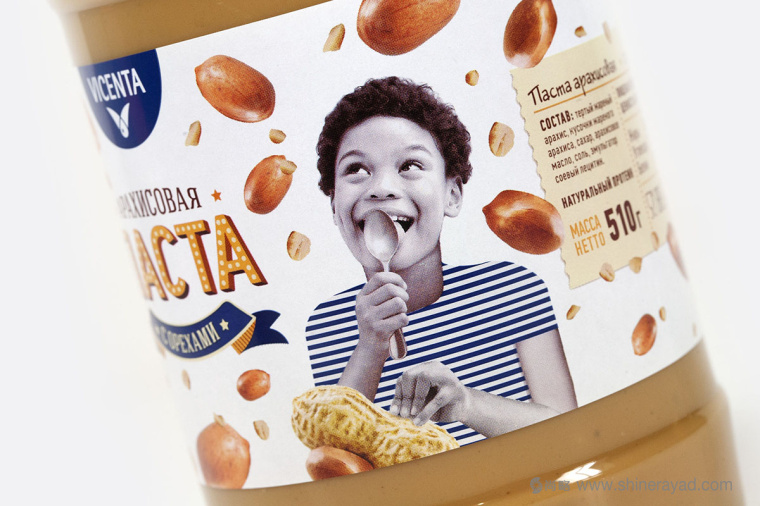 俄羅斯VICENTA兒童風(fēng)格花生醬包裝設(shè)計3-男孩篇