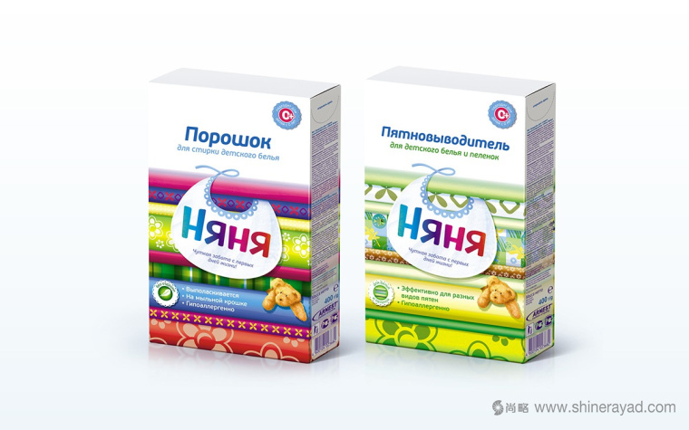 俄羅斯 НЯНЯ 嬰兒兒童洗衣粉包裝設(shè)計5