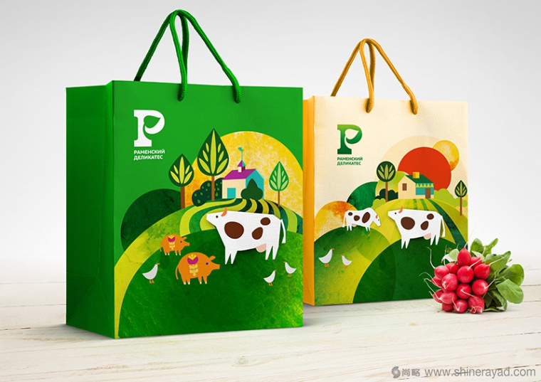 Раменский 俄羅斯火腿腸熟食手提袋外包裝設計5