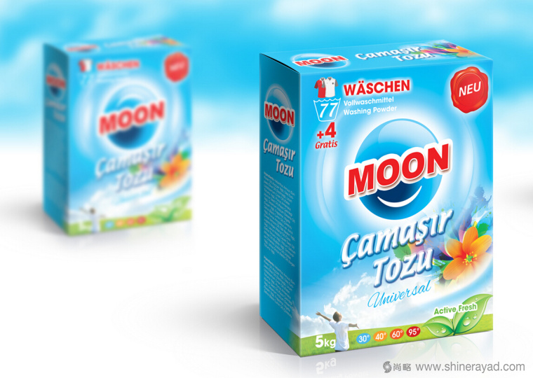 月亮洗衣粉包裝設(shè)計-上海包裝設(shè)計公司日化清潔產(chǎn)品包裝設(shè)計欣賞2