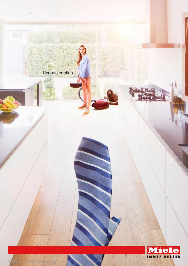 Miele吸塵器強大吸力平面廣告創(chuàng)意設(shè)計-上海廣告設(shè)計公司廣告欣賞-領(lǐng)帶篇2