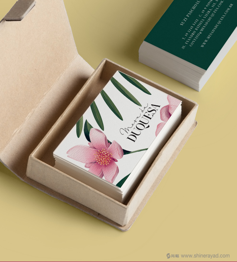 公爵夫人工作室花朵植物化品牌VI形象設(shè)計(jì)3-名片設(shè)計(jì)