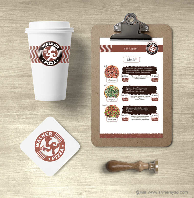8 Walker pizza 披薩連鎖店餐飲品牌全案設(shè)計VI視覺形象設(shè)計-菜單設(shè)計