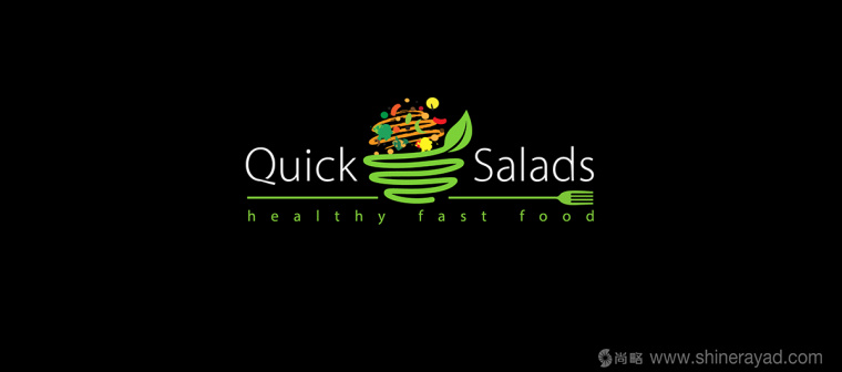 Quick Salads 沙拉有機(jī)素食餐廳LOGO設(shè)計(jì)-上海LOGO設(shè)計(jì)公司2