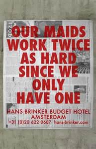 荷蘭阿姆斯特丹Hans Brinker Budget酒店廣告