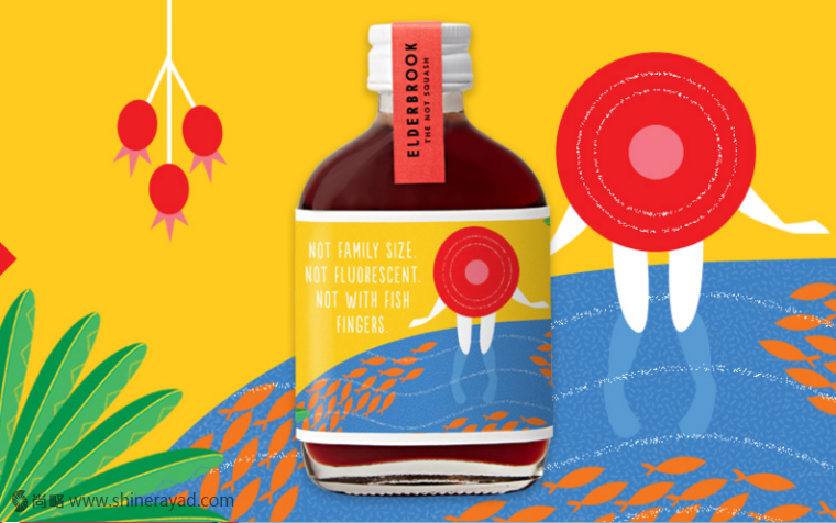 包裝欣賞：ELDERBROOK 果汁飲料包裝設(shè)計水果與人的結(jié)合插畫設(shè)計欣賞8