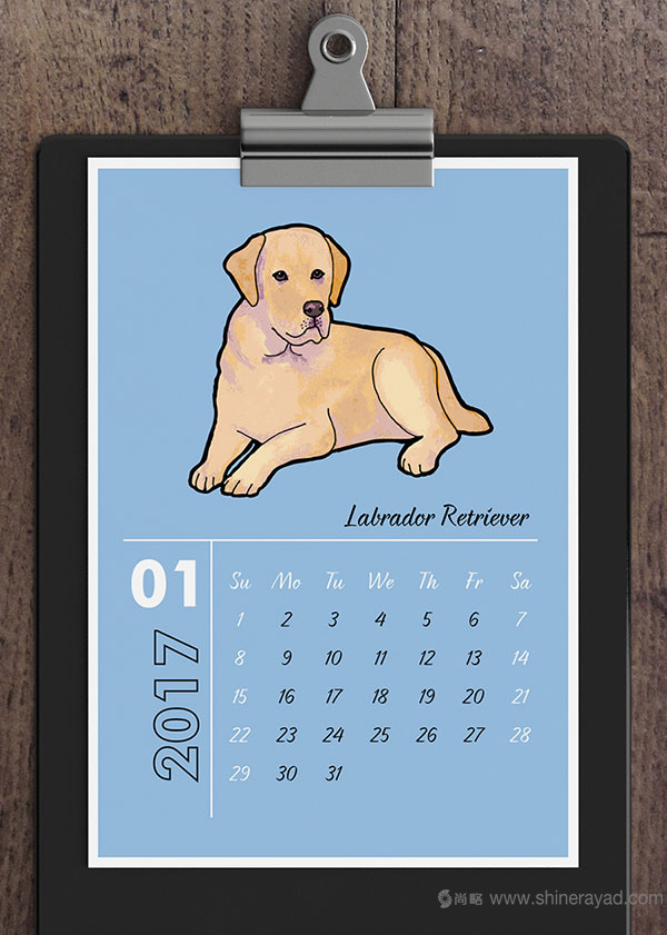 狗狗主題臺(tái)歷設(shè)計(jì)--2017年最佳臺(tái)歷設(shè)計(jì)靈感-上海品牌設(shè)計(jì)公司-上海平面設(shè)計(jì)公司