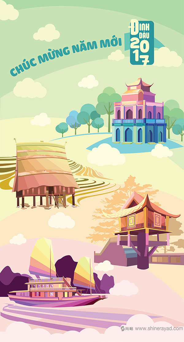 矢量建筑風(fēng)景圖插畫日歷-2017年最佳臺(tái)歷設(shè)計(jì)靈感-上海品牌設(shè)計(jì)公司-上海平面設(shè)計(jì)公司