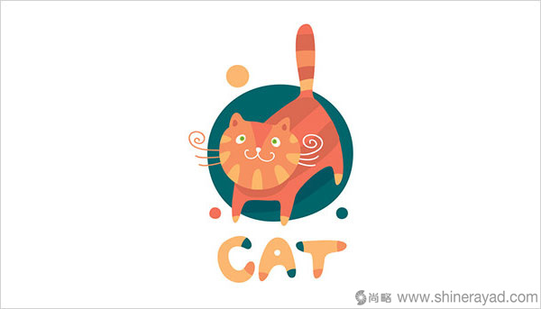 可愛貓元素Logo設計集合——上海Logo設計公司設計靈感 可愛貓元素Logo設計集合——上海Logo設計公司設計靈感