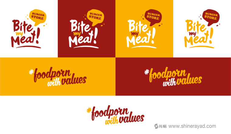 Bite My Meat 漢堡概念餐廳品牌VI視覺(jué)形象設(shè)計(jì)“女性身體篇”-上海品牌設(shè)計(jì)公司