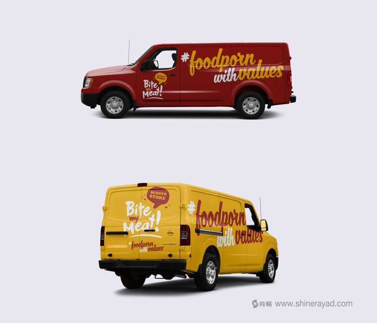 Bite My Meat 漢堡概念餐廳品牌VI視覺(jué)形象設(shè)計(jì)“女性身體篇”-上海品牌設(shè)計(jì)公司