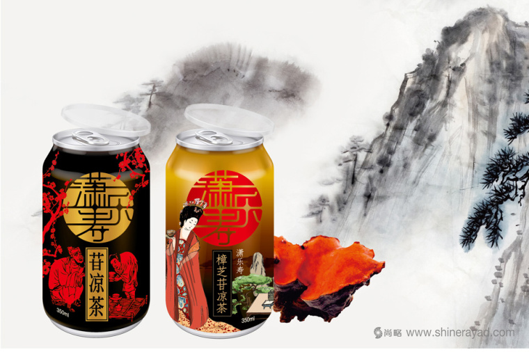 瀟樂壽苷樟芝涼茶唐朝仕女包裝設(shè)計-上海包裝設(shè)計公司2