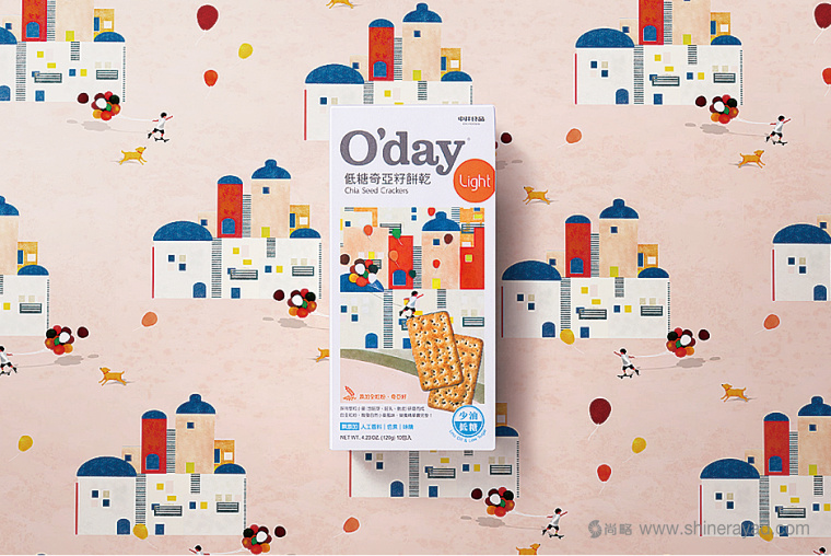 上海食品包裝設(shè)計(jì)公司包裝欣賞：中祥食品谷物輕量餅干包裝設(shè)計(jì)插畫設(shè)計(jì)