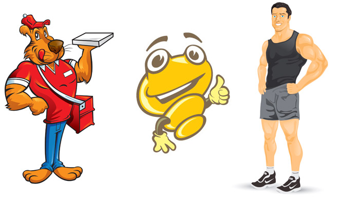 著色技術(shù)定制吉祥物(左到右):外形加上漸變/底紋,平面彩色,漸變色-上海品牌策劃設(shè)計公司吉祥物設(shè)計教程 著色技術(shù)定制吉祥物(左到右):外形加上漸變/底紋,平面彩色,漸變色-上海品牌策劃設(shè)計公司吉祥物設(shè)計教程