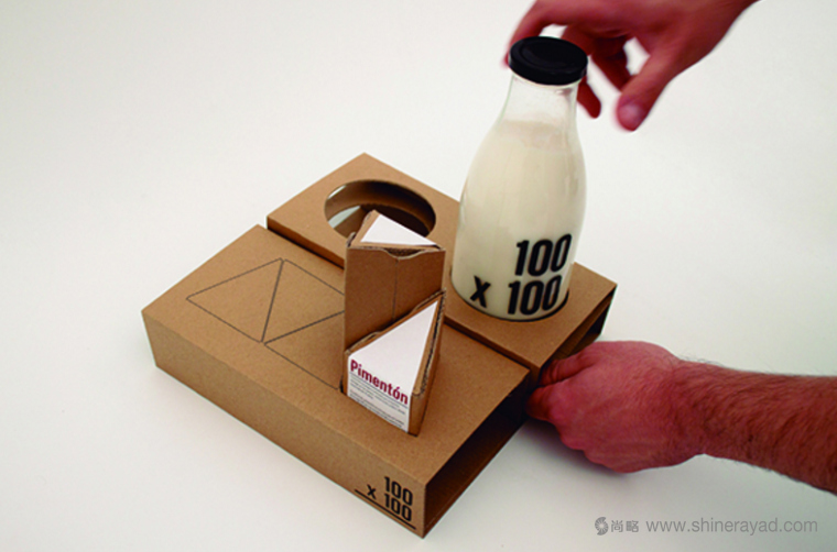 上海包裝設(shè)計(jì)公司分享20個(gè)創(chuàng)意環(huán)保包裝設(shè)計(jì)案例-100*100 牛奶環(huán)保包裝