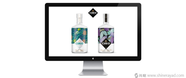 國(guó)外手繪植物花卉插畫(huà)風(fēng)格洋酒包裝設(shè)計(jì)-curio杜松子酒和伏特加酒包裝設(shè)計(jì)6 國(guó)外手繪植物花卉插畫(huà)風(fēng)格洋酒包裝設(shè)計(jì)-curio杜松子酒和伏特加酒包裝設(shè)計(jì)6