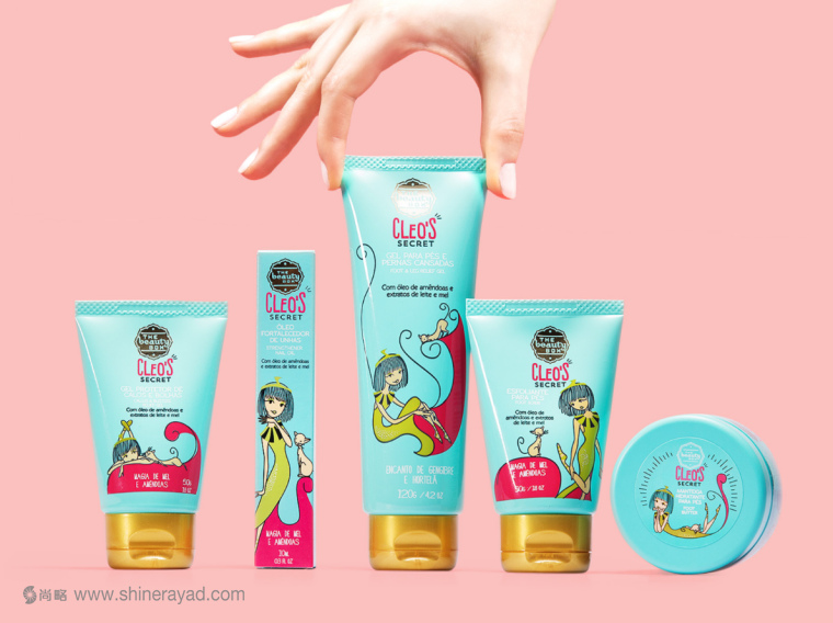 CLEO’S SECRET手腳護(hù)理化妝品系列產(chǎn)品包裝設(shè)計(jì)-上海包裝設(shè)計(jì)公司